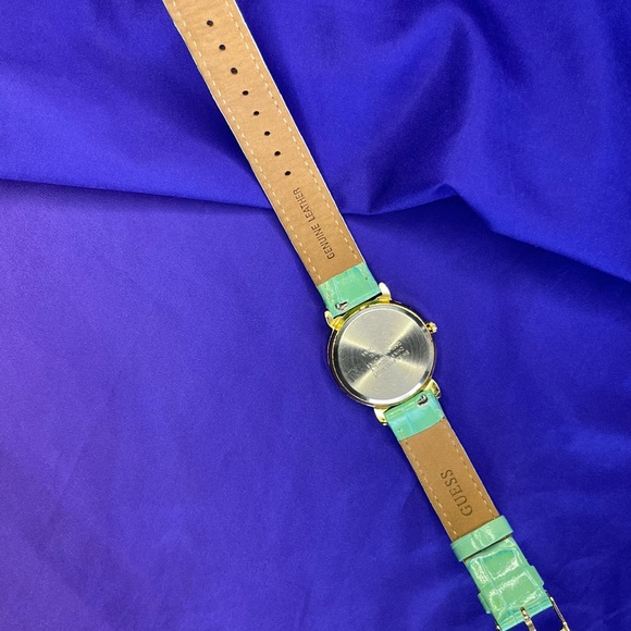 Guess John Zaboyan Vintage Aqua Blue Leather Strap Animated I Love You Watch 90s - Picture 3 of 6